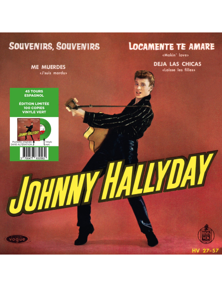 Johnny Hallyday - Souvenirs, Souvenirs - Vinyle VERT (Espagne) (Vinyle 7'')
