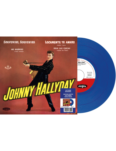 Johnny Hallyday - Souvenirs, Souvenirs - Vinyle BLEU (Espagne) (Vinyle 7'')