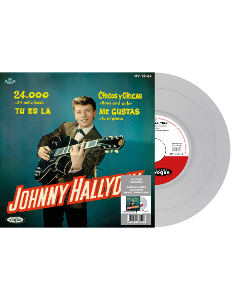 Johnny Hallyday - 24.000 Baisers - Vinyle TRANSPARENT (Espagne) (Vinyle 7'')