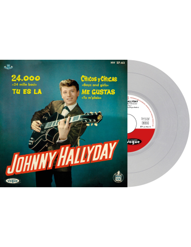 Johnny Hallyday - 24.000 Baisers - Vinyle TRANSPARENT (Espagne) (Vinyle 7'')