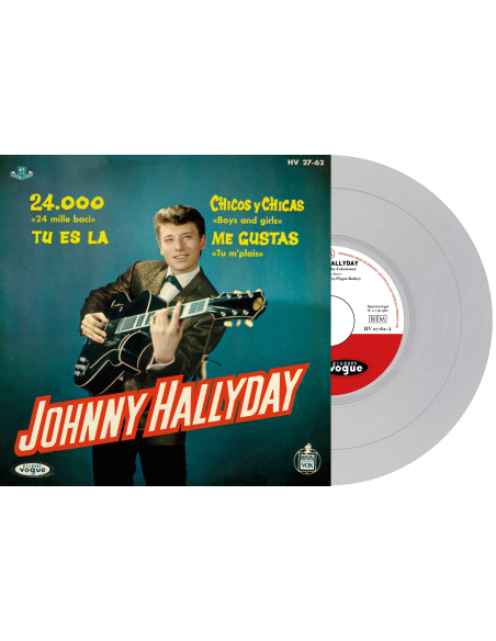 Johnny Hallyday - 24.000 Baisers - Vinyle TRANSPARENT (Espagne) (Vinyle 7'')