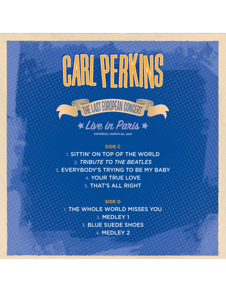 Carl Perkins - Live In Paris - The Last European Concert - RSD 2020 (Vinyle)