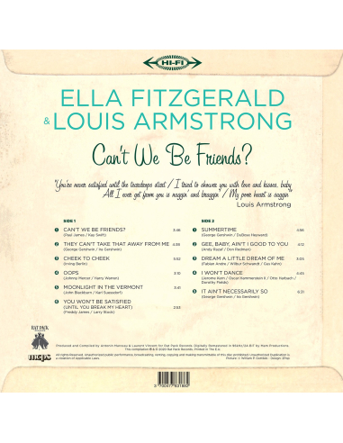 Ella Fitzgerald & Louis Armstrong - Can't We Be Friends? - RSD 2020 (Vinyle)