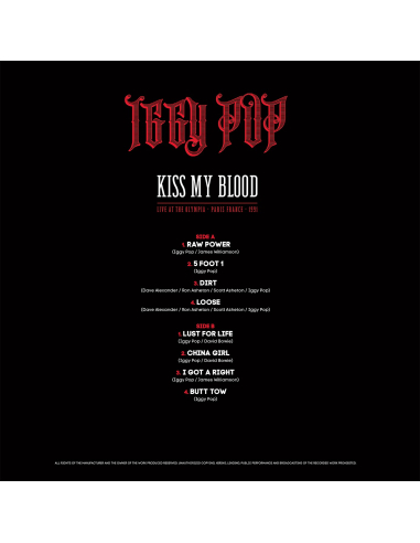 Iggy Pop - Kiss My Blood - RSD 2020 (Vinyle)