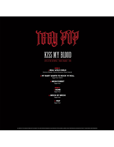Iggy Pop - Kiss My Blood - RSD 2020 (Vinyle)