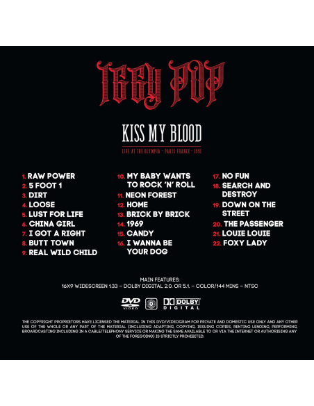 Iggy Pop - Kiss My Blood - RSD 2020 (Vinyle)