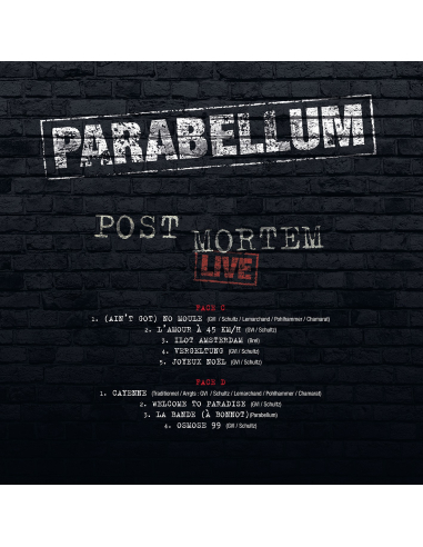 Parabellum - Post Mortem Live - RSD 2020 (Vinyle)