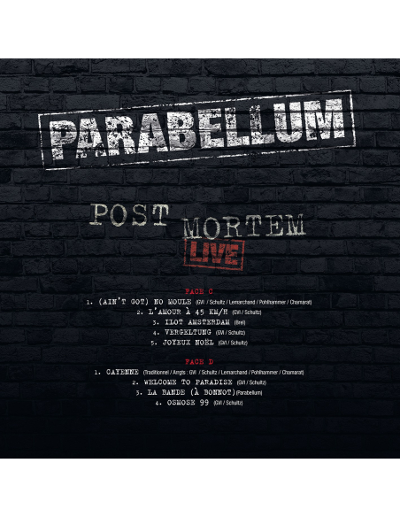 Parabellum - Post Mortem Live - RSD 2020 (Vinyle)