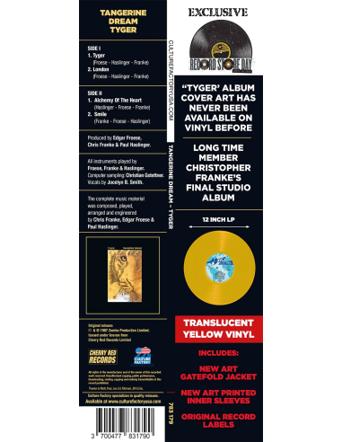 Tangerine Dream - Tyger - RSD 2020 (Vinyle)