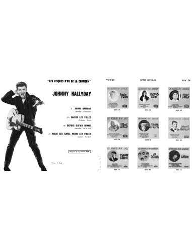 Johnny Hallyday - EP N°15 - Les Disques D'or De La Chanson (Vinyle 7'')
