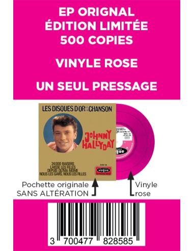 Johnny Hallyday - EP N°15 - Les Disques D'or De La Chanson (Vinyle 7'')
