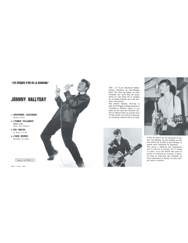 Johnny Hallyday - EP N°14 - Les Disques D'or De La Chanson (Vinyle 7'')