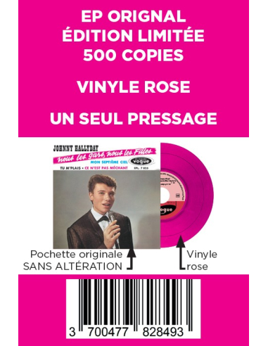 Johnny Hallyday - EP N°06 - Nous Les Gars, Nous Les Filles (Vinyle 7'')