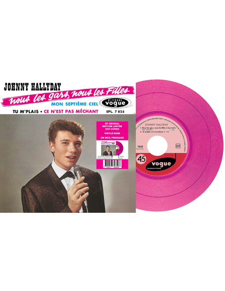 Johnny Hallyday - EP N°06 - Nous Les Gars, Nous Les Filles (Vinyle 7'')
