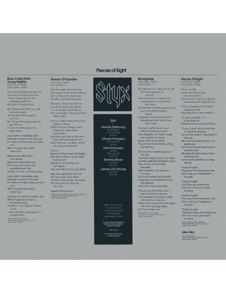 Styx - Pieces Of Eight (Vinyle)