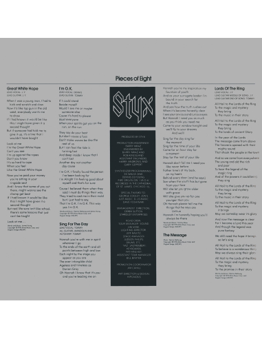 Styx - Pieces Of Eight (Vinyle)