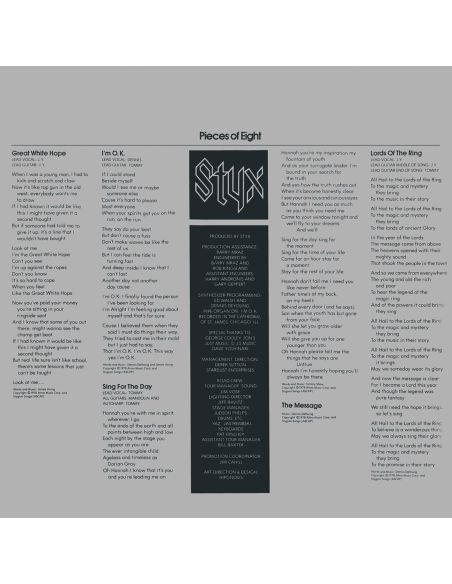 Styx - Pieces Of Eight (Vinyle)