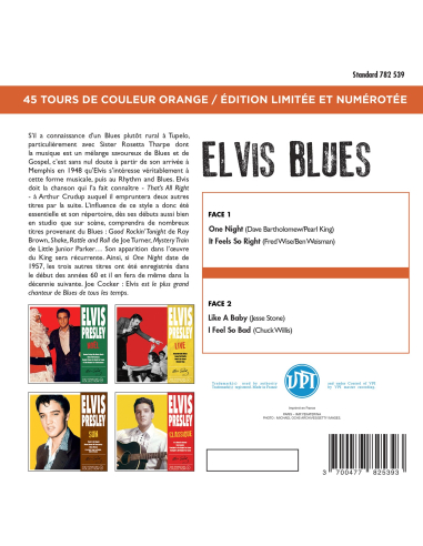 Elvis Presley - 45 Tours - The Signature Collection N°06 - Blues (Vinyle Orange)