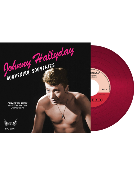 Johnny Hallyday - 45 Tours - Tu Parles Trop (Vinyle Blanc)